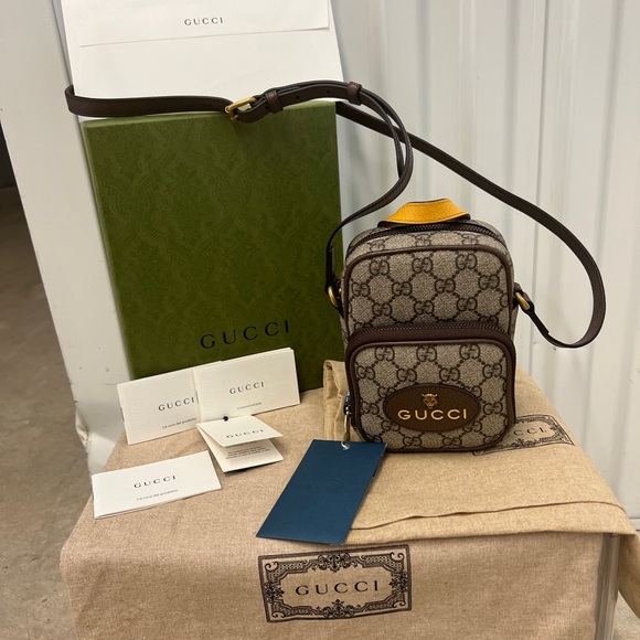Gucci Handbags - Gucci Brown and Beige GG Pattern Neo Vintage Crossbody Bag